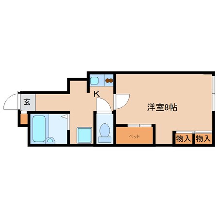 前栽駅 徒歩15分 1階の物件間取画像